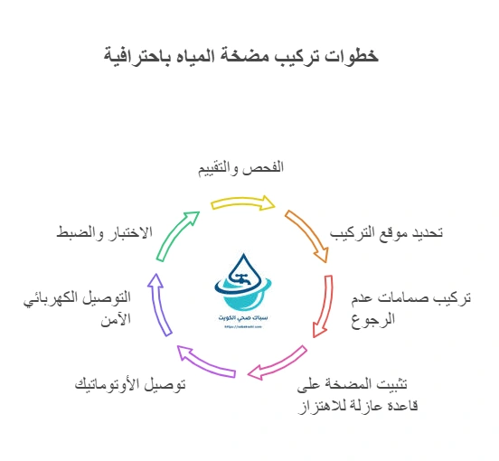 خطوات تركيب مضخة المياه باحترافية